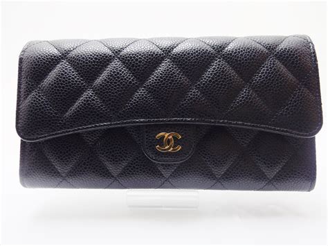 chanel キャビア スキン 長 財布|ロング ウォレット .